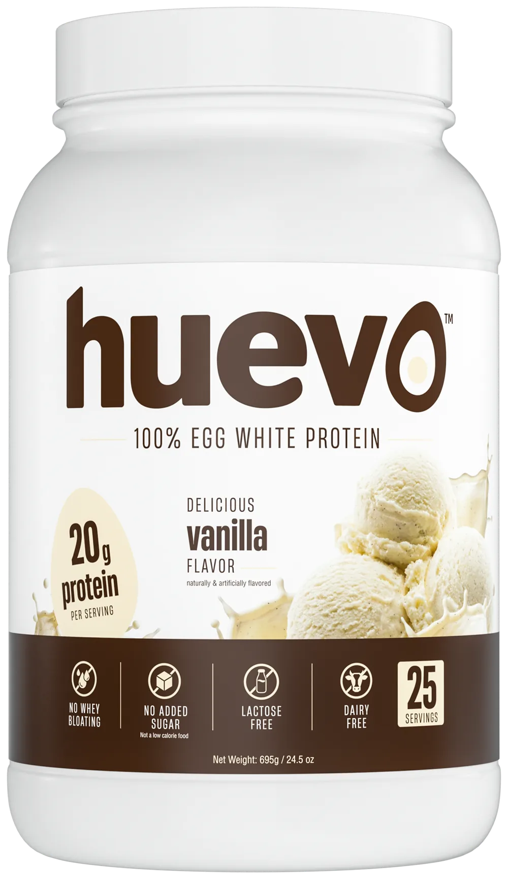huevo Vanilla tub, front view